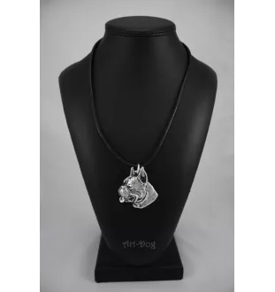 Boxer I - Collier de chien dans une boîte cadeau, médaillon argenté pour fan de chien, pendentif remarquable de la marque Art-Dog