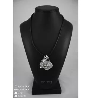 Boxer I - Collier de chien dans une boîte cadeau, médaillon argenté pour fan de chien, pendentif remarquable de la marque Art-Dog