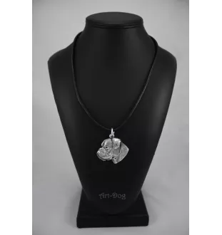 Boxer, German Boxer III - Dog necklace in gift box, silver-plated locket for dog fan, striking pendant by Art-Dog brand