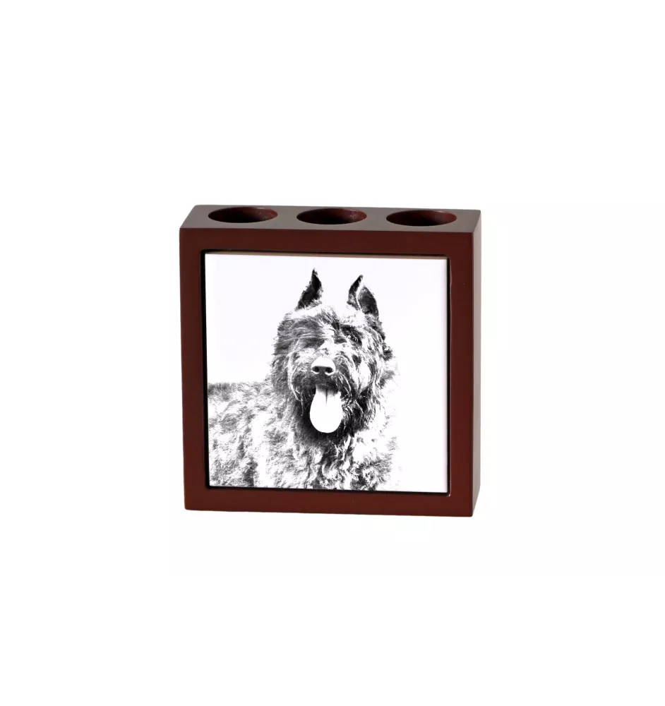 Bouvier des Flandres - porte-stylo avec chien, organiseur de bureau avec impression, décoration de bureau personnalisée de la marque Art-Dog