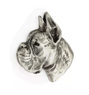 Boxer, Deutscher Boxer I  - Versilberte Hundebrosche, elegante Anstecknadel, Jackenreversschmuck der Marke Art-Dog