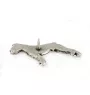 Boxer, Deutscher Boxer II  - Versilberte Hundebrosche, elegante Anstecknadel, Jackenreversschmuck der Marke Art-Dog