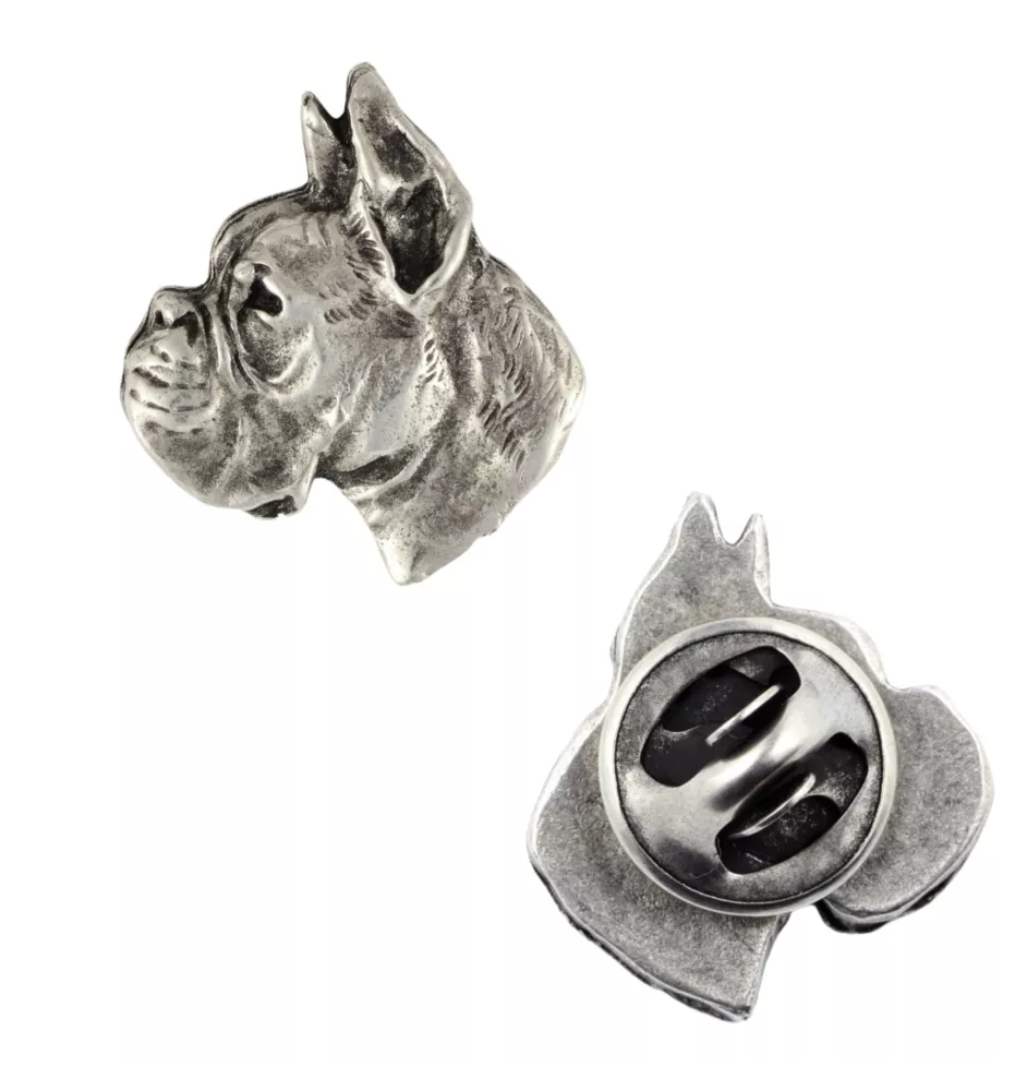 Boxer, Deutscher Boxer I - Hundebrosche in Geschenkbox, elegante Anstecknadel, Reversnadel für Art-Dog Markenjacke