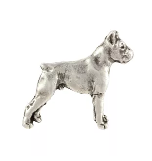 Boxer II - Broche de chien dans un coffret cadeau, épingle élégante, épingle de revers pour la veste de la marque Art-Dog