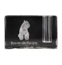 Bouvier des Flandres - Porte-stylos, organiseur en cristal avec photo de chien, décoration de bureau unique par la marque Art-Dog