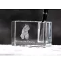 Bouvier des Flandres, Flanders Cattle Dog - Pen stand, crystal organiser with dog photo, unique desk decoration by Art-Dog brand