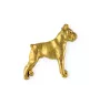 Boxer, German Boxer II - Dog brooch in decorative box, elegant gold-plated pin, Art-Dog brand jacket pin