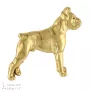 Boxer, Deutscher Boxer II - Hundebrosche in dekorativer Box, elegante vergoldete Anstecknadel, Jackenbrosche der Marke Art-Dog