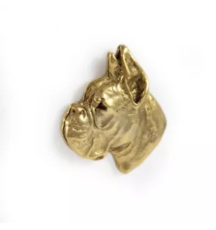 Boxer I - broche plaquée or, ornement élégant pour chien, broche unique de la marque Art-Dog