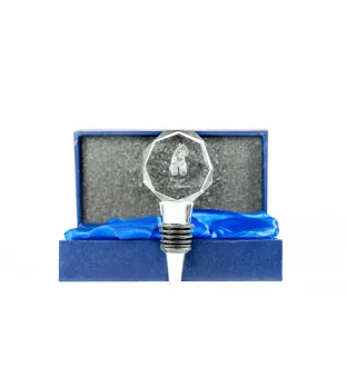 Flandrischer Treibhund, Bouvier des Flandres - Flaschenverschluss, Weinverschluss aus Kristall mit Foto, personalisiertes Geschenk für Barkeeper der Marke Art-Dog