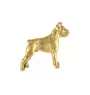 Boxer, Deutscher Boxer II - Vergoldete Brosche, eleganter Hundeschmuck, einzigartige Brosche der Marke Art-Dog