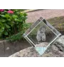Bouvier des Flandres, Flanders Cattle Dog - crystal cube with a photo, photo of a horse in crystal, cubic paperweight from Art-Dog brand