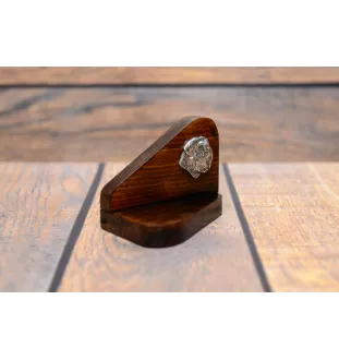 Flandrischer Treibhund, Bouvier des Flandres - Holzkerzenhalter mit Hund, Teelichthalter, Gedenkstätte für den Hund der Marke Art-Dog