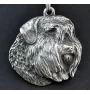 Bouvier des Flandres - un collier avec un chien, un pendentif de chien sur une chaîne en argent, un bijou unique de la marque Art-Dog