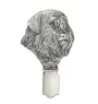Flandrischer Treibhund, Bouvier des Flandres - Brosche mit Clip, Startnummernhalter, versilberte Anstecknadel für Hundeausstellungen der Marke Art-Dog