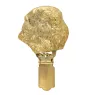 Flandrischer Treibhund, Bouvier des Flandres - Brosche mit Clip, vergoldeter Startnummernhalter, elegante Hundeaustellungsnadel der Marke Art-Dog