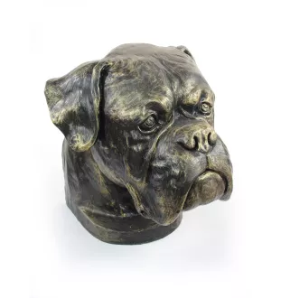 Boxer, German Boxer II - urn for dog ashes, dog bust, large dog head for garden by Art-Dog