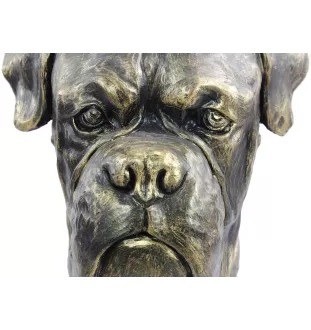 Boxer II - urne pour cendres de chien, buste de chien, grande tête de chien pour le jardin par Art-Dog