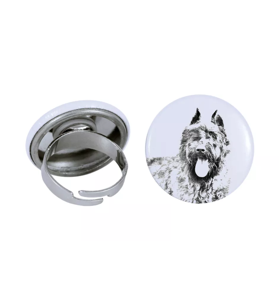 Flandrischer Treibhund, Bouvier des Flandres - Damen Schmuck mit dem Bild eines Hundes, handgefertigtes Produkt, Möglichkeit, Ihr eigenes Foto hinzuzufügen, Marke Art-Dog