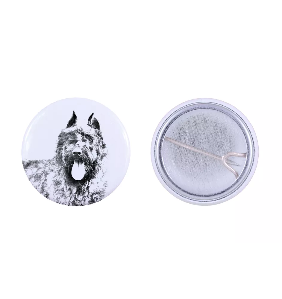 Bouvier przypinka z psem mała Art-Dog