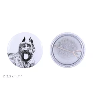 Bouvier des Flandres, Flanders Cattle Dog - pin with your dog, add your own photo, Art-Dog brand