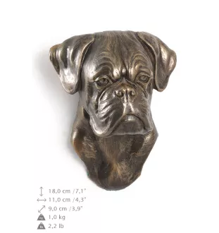 Boxer, German Boxer II - Dog statue, hanging bust, unique decoration for dog lover by Art-Dog brand