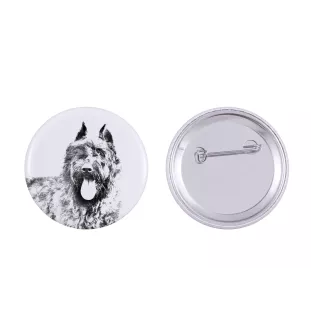 Bouvier przypinka z psem duża Art-Dog