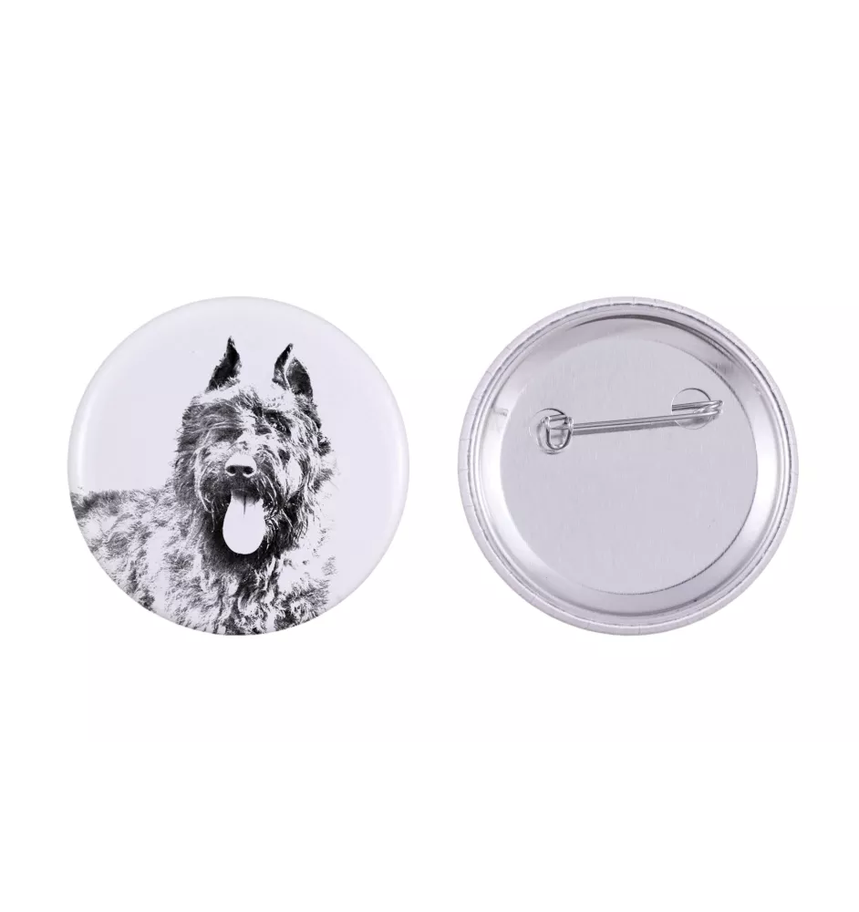 Bouvier przypinka z psem duża Art-Dog