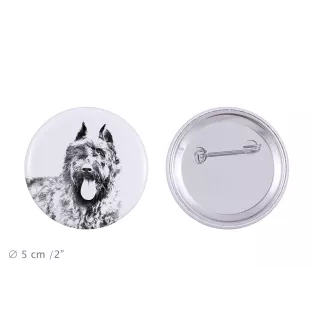 Bouvier des Flandres - badge avec votre chien, ajoutez votre propre photo, marque Art-Dog