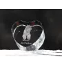 Bouvier des Flandres, Flanders Cattle Dog - a photo of a dog in crystal, crystal heart, unique photo frame from the Art-Dog brand