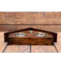 Bouvier des Flandres, Flanders Cattle Dog - wooden stand with bowls for a dog, decorative dog bowls, a gift for adopting a dog from the Art-Dog brand