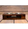 Bouvier des Flandres, Flanders Cattle Dog - wooden stand with bowls for a dog, steel dog bowls, a gift for adopting a dog from the Art-Dog brand