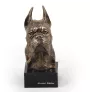 Boxer I - Statue de chien, buste sur socle en pierre, sculpture, trophée pour exposition canine par la marque Art-Dog