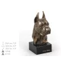 Boxer, Deutscher Boxer I - Hundestatue, Büste auf Steinsockel, Skulptur, Trophäe für Hundeausstellung der Marke Art-Dog