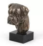 Boxer II - Statue de chien, buste sur socle en pierre, sculpture, trophée pour exposition canine par la marque Art-Dog