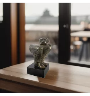 Boxer, German Boxer III - Dog statue, bust on stone base, sculpture, trophy for dog show by Art-Dog brand