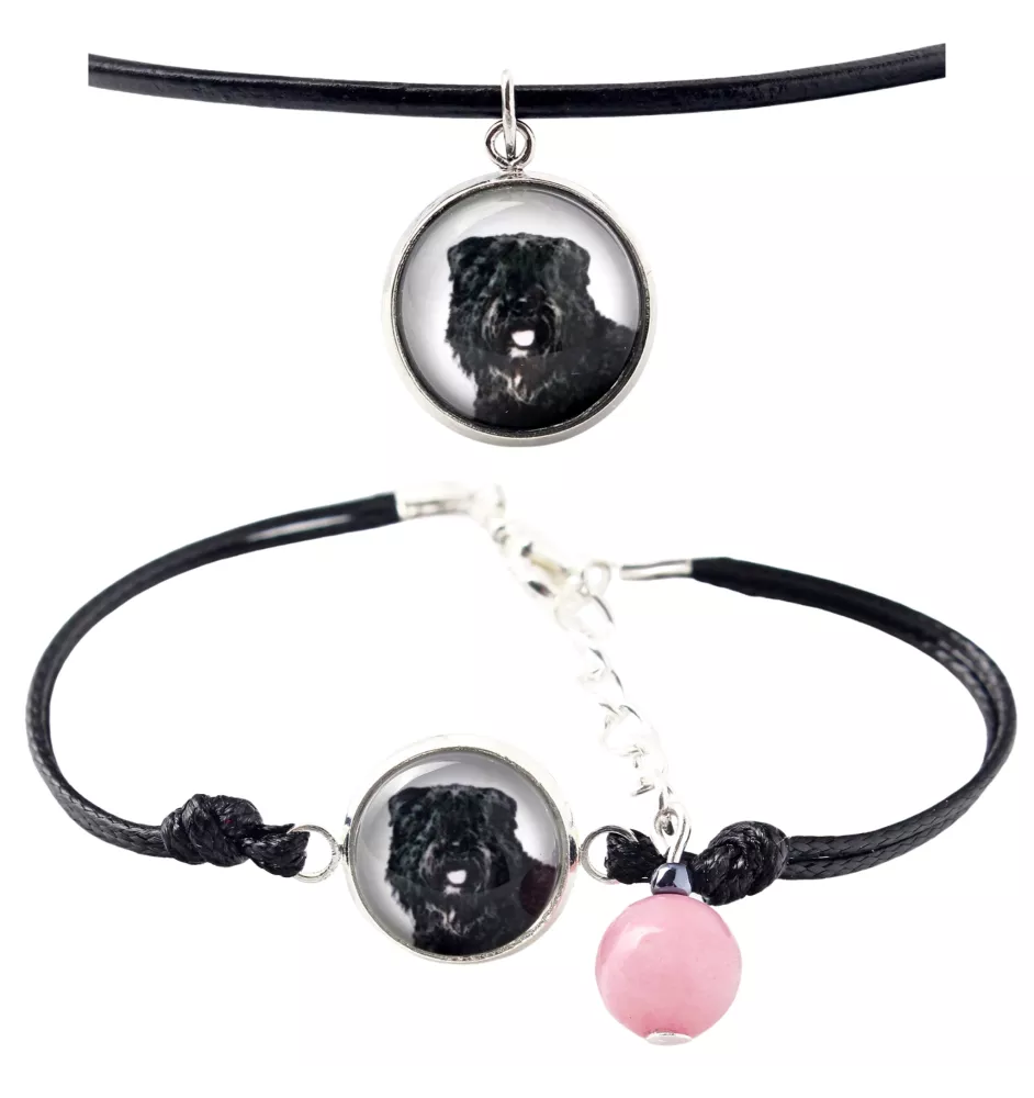 Bouvier des Flandres - ensemble de bijoux avec votre photo, ensemble fait à la main, bracelet et collier de la marque Art.-Dog