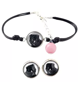 Bouvier bransoletka i kolczyki ze zdjęciem Art-Dog