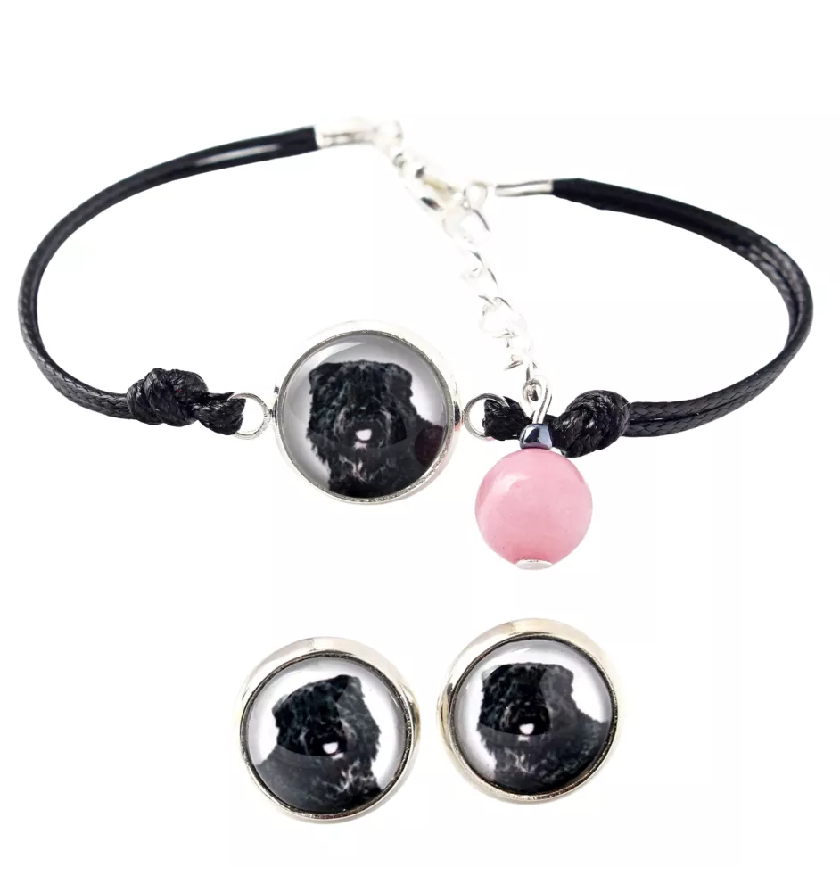 Bouvier des Flandres - ensemble de bijoux avec votre photo, accessoire féminin, article fait main, produit fabriqué à la main avec passion pour la création de la marque Art-Dog