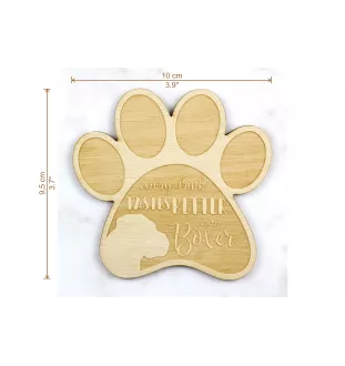 Boxer, German Boxer II - Mug coaster, engraved coaster with dog, gift for dog lover by Art-Dog brand