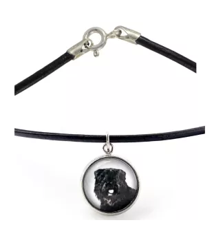 Flandrischer Treibhund, Bouvier des Flandres - Halskette in einer Schachtel, elegante Verzierung, Anhänger der Marke Art-Dog