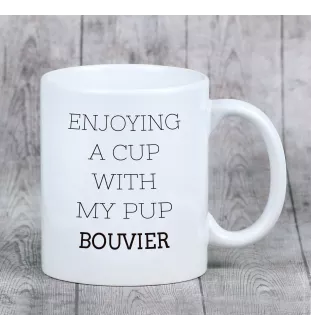 Flandrischer Treibhund, Bouvier des Flandres - Becher mit einem Bild und dem Schriftzug geometrischer Hund Art-Dog