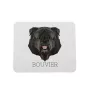 Bouvier des Flandres, Flanders Cattle Dog - geometric mouse pad with a picture and text by Art-Dog