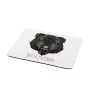 Bouvier des Flandres - tapis de souris géométrique avec photo et inscription Art-Dog