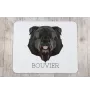 Bouvier des Flandres - tapis de souris géométrique avec photo et inscription Art-Dog