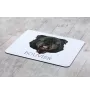 Bouvier des Flandres, Flanders Cattle Dog - geometric mouse pad with a picture and text by Art-Dog