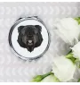 Flandrischer Treibhund, Bouvier des Flandres - Spiegel mit Foto und geometrischem Aufdruck der Marke Art-Dog