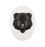 Bouvier des Flandres, Flanders Cattle Dog - a plate with a geometric design and the brand name Art-Dog