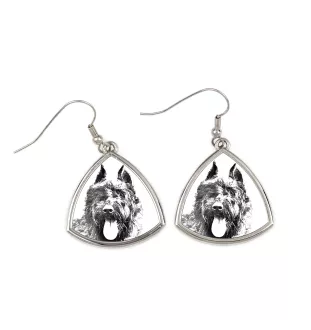 Bouvier des Flandres, Flanders Cattle Dog - dog earrings, hanging earrings with a picture, personalized jewelry with Art-Dog brand print