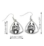 Bouvier des Flandres, Flanders Cattle Dog - dog earrings, hanging earrings with a picture, personalized jewelry with Art-Dog brand print